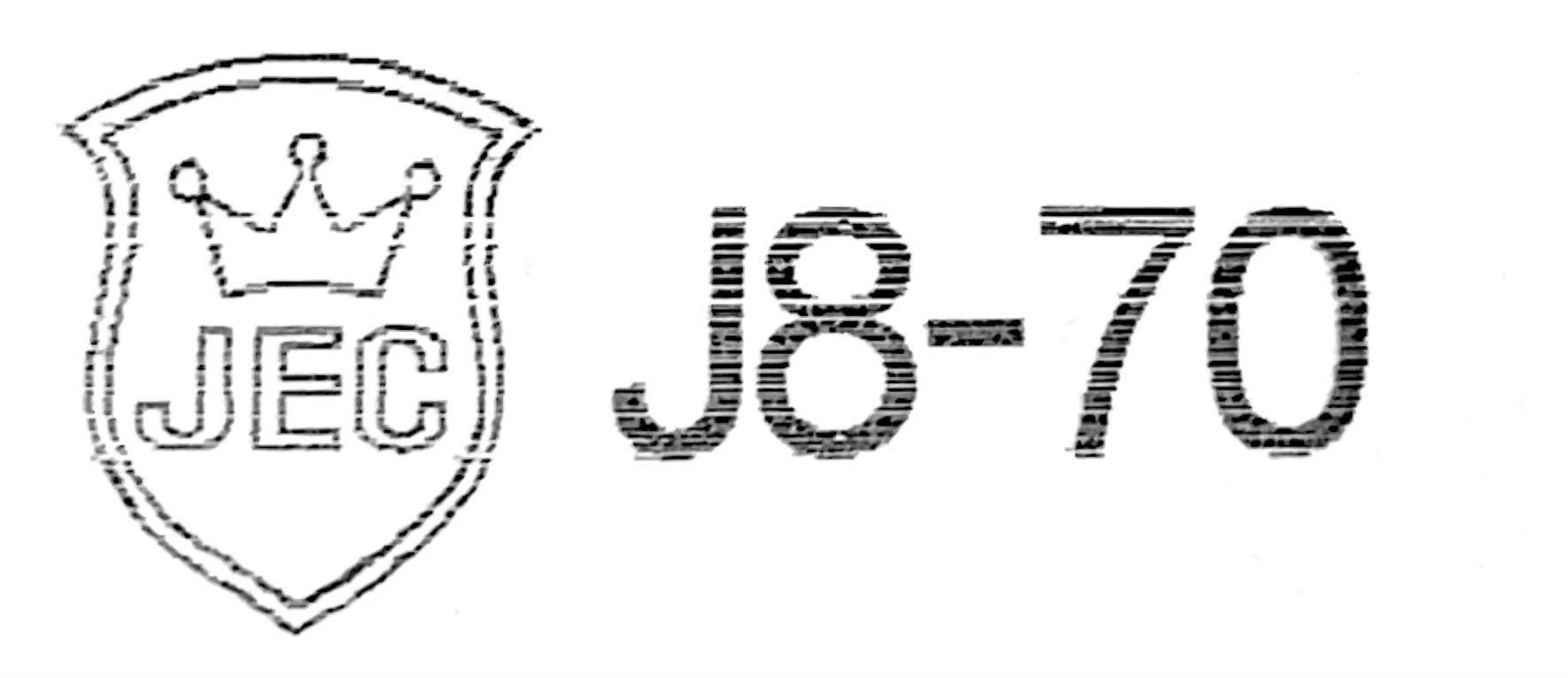 JEC J8-70 左側 交通部認證標章